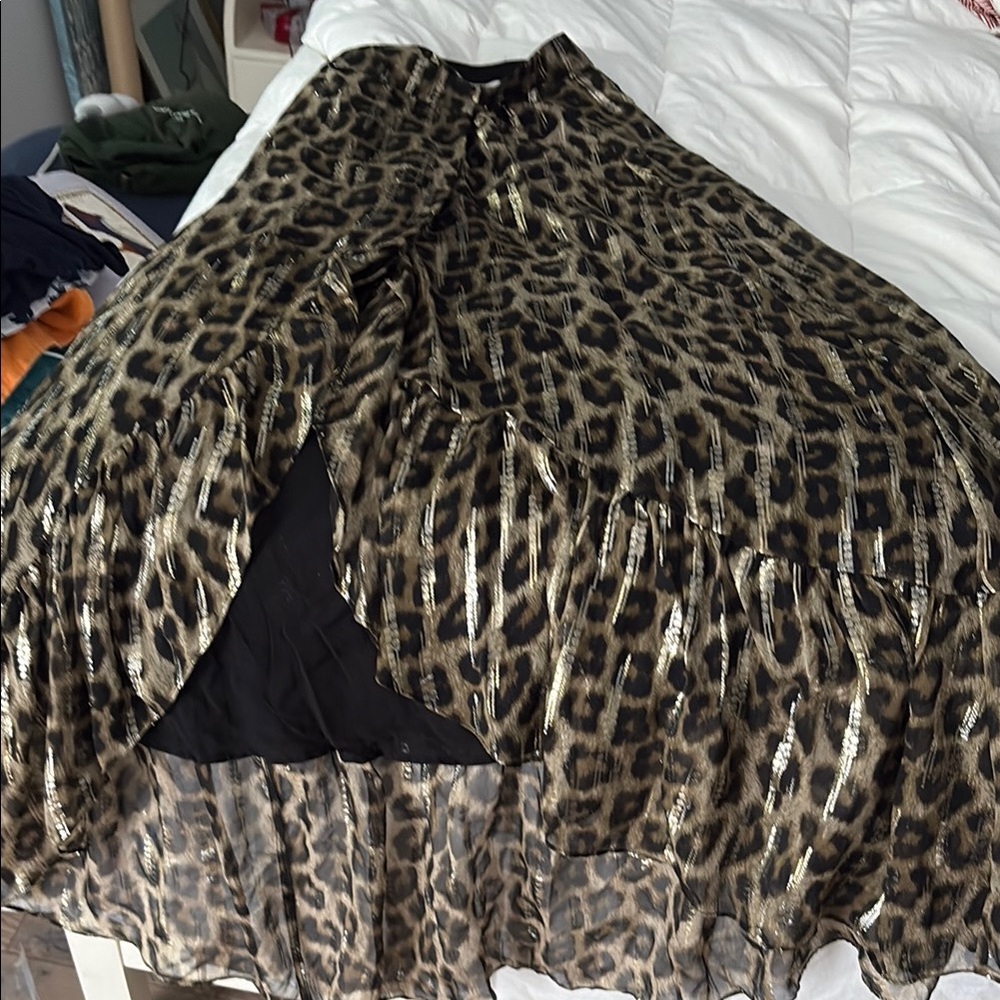 Ba&sh Leopard Print Maxi Skirt with Tags
